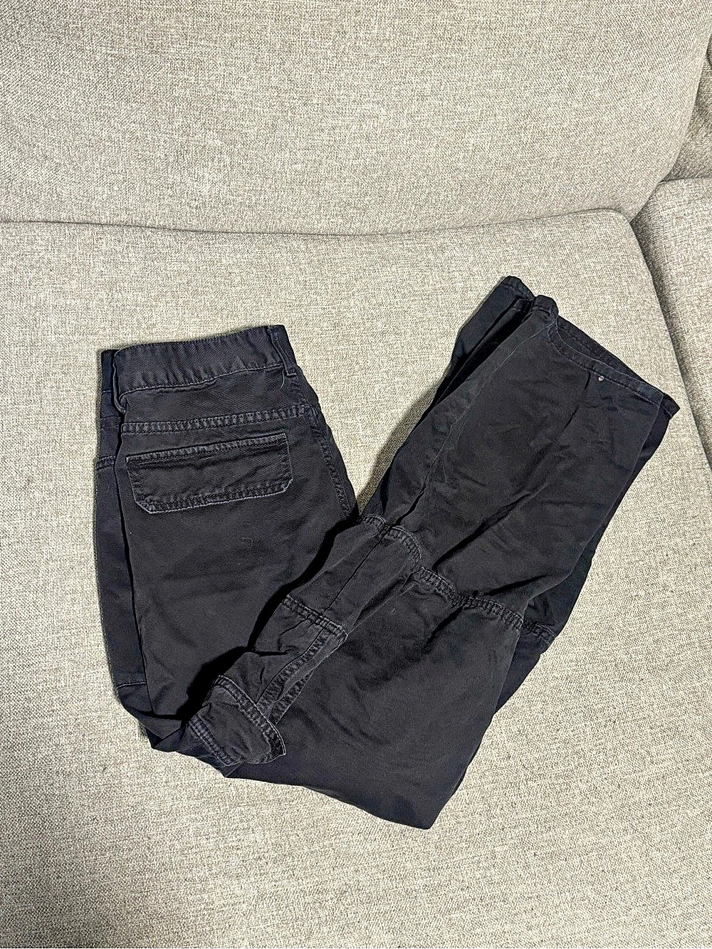 Zara Black Cargo Capri Pants Size Medium